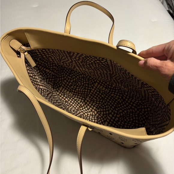 MCM Tan and Black Logo Tote - Used two times - Picture 2 of 9